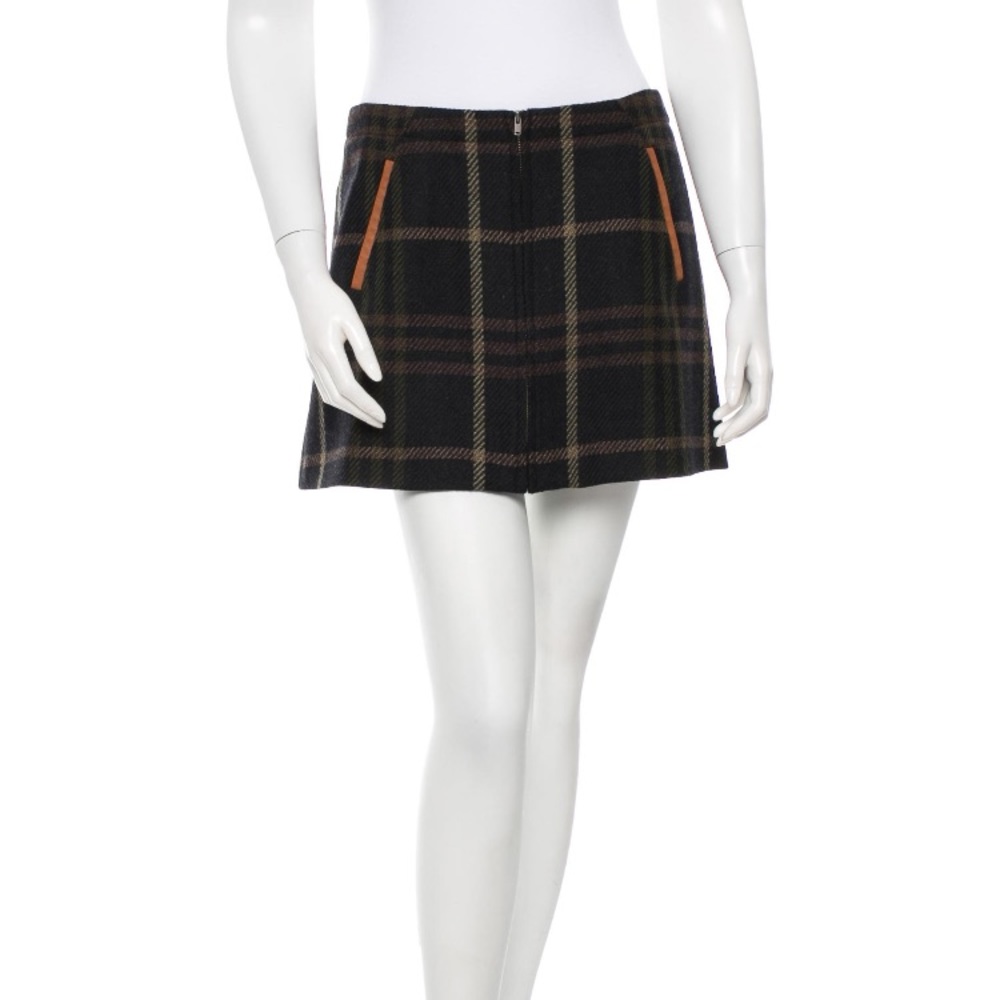 Thakoon addition plaid wool skirt